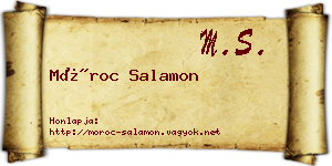 Móroc Salamon névjegykártya